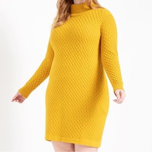 ELOQUII Honeycomb Turtleneck Sweater Dress Size 18/20